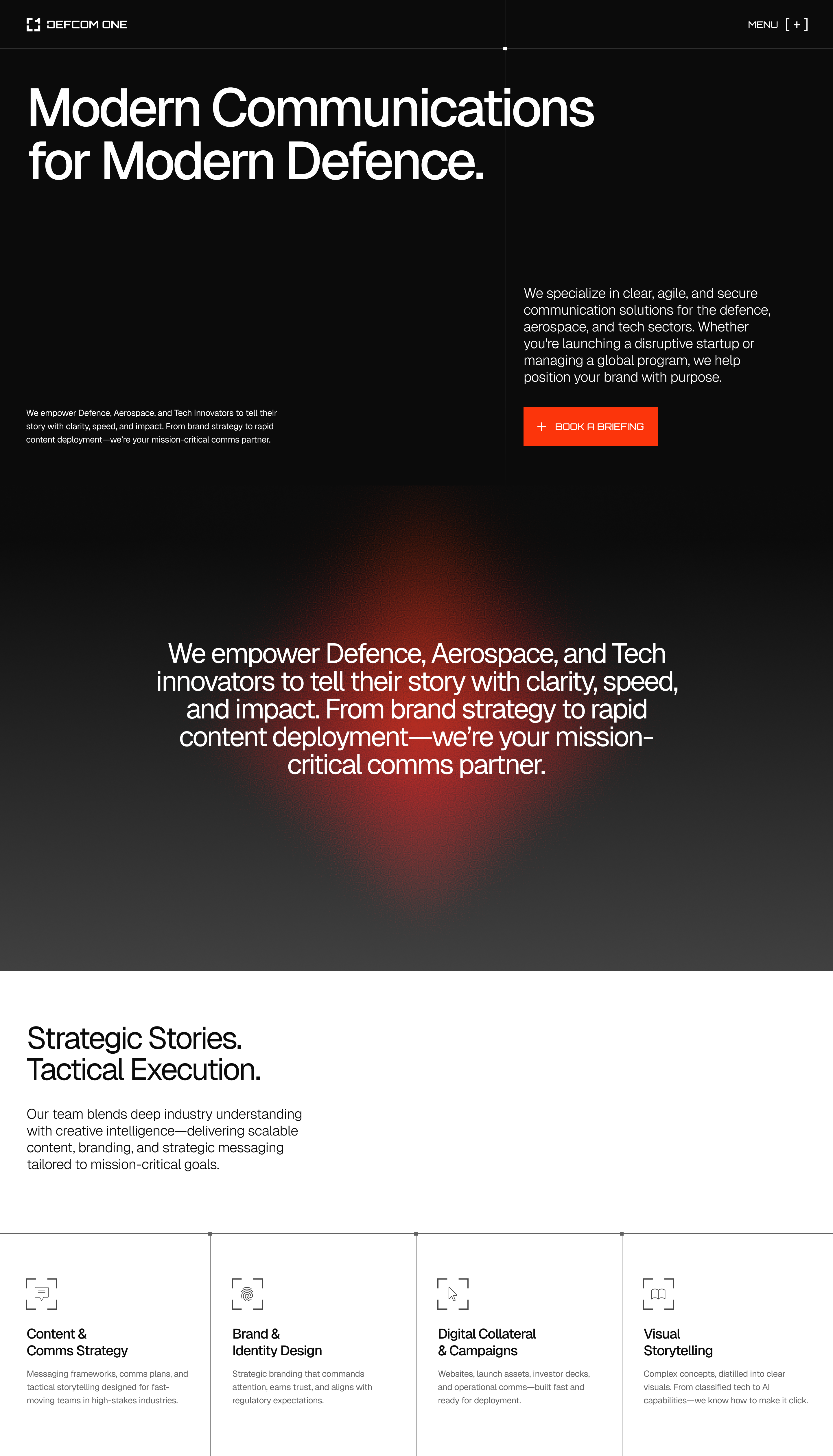 Defence Communications Agency Website animation brand identity brand identity design branding dark website design deeptech website figma logo military and defense branding sleek website design tech web design ui website