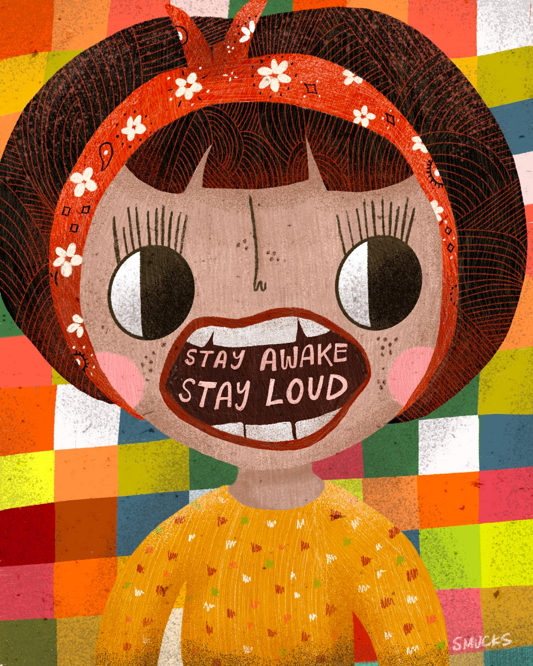 "stay awake stay loud" art digital illustration procreate