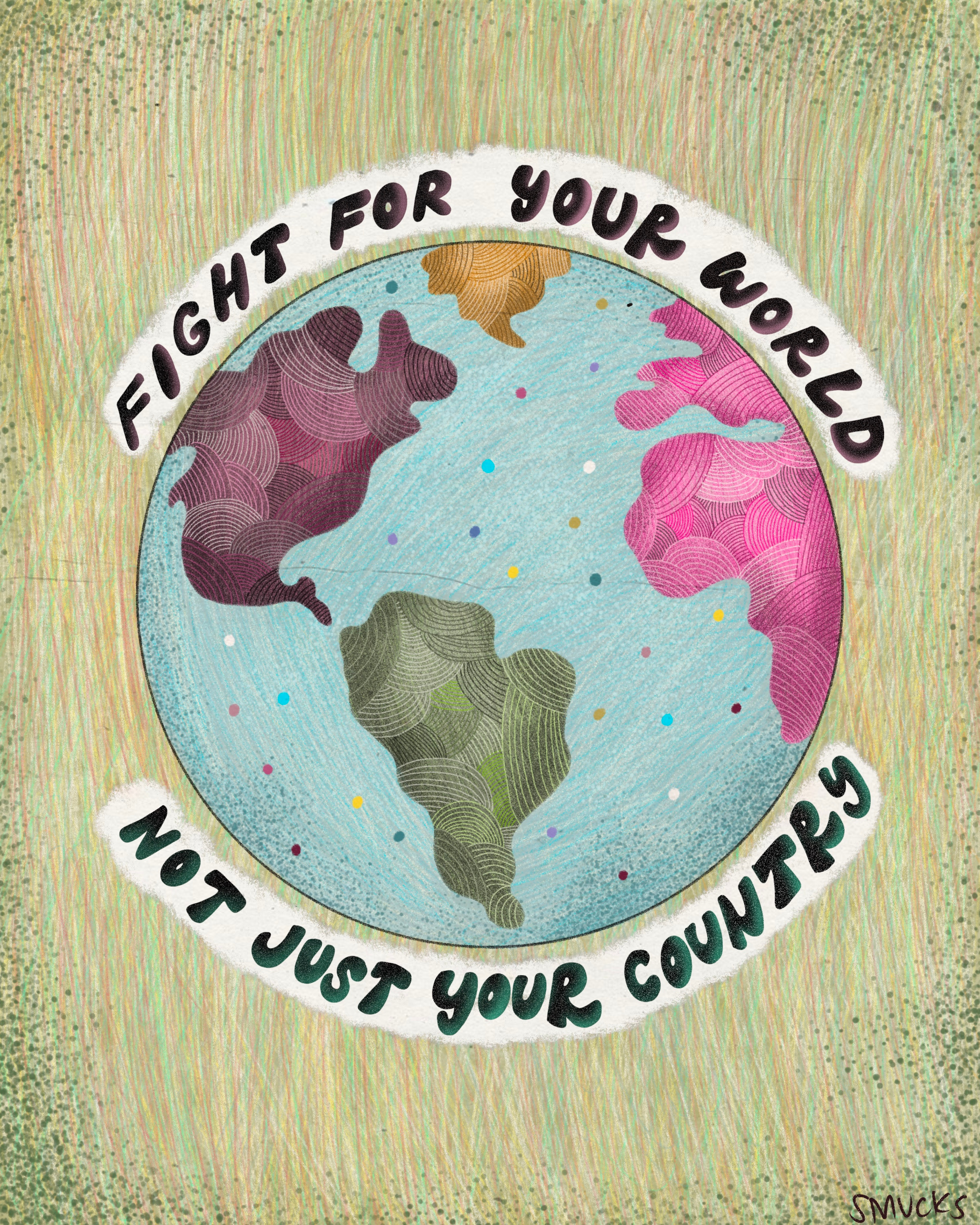 "the good fight" art digital illustration lettering procreate type