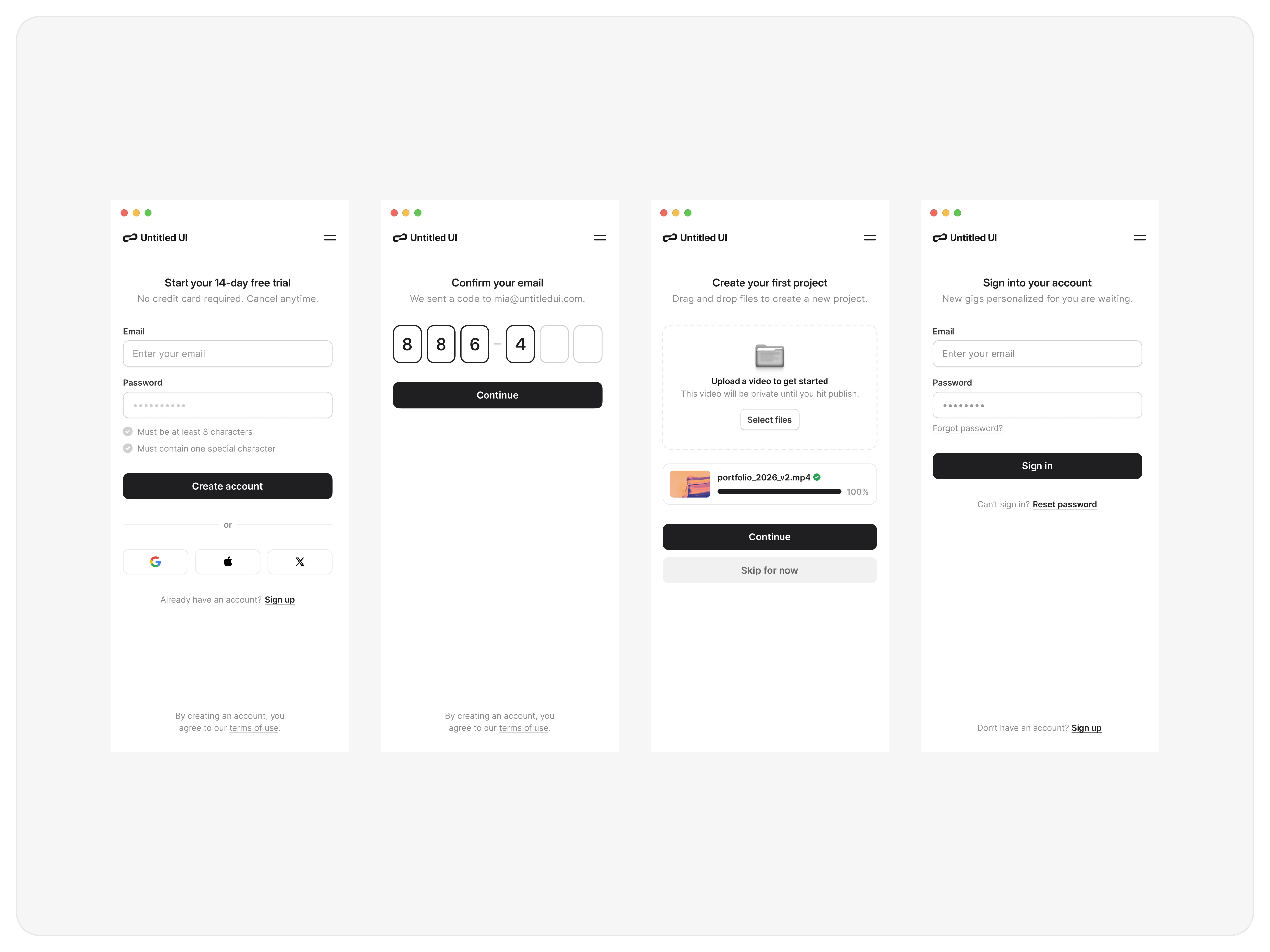 Mobile onboarding — Untitled UI