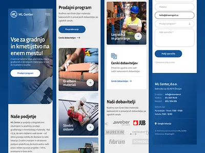 ML Center Mobile agriculture construction design drawingart responsive ui ux web website
