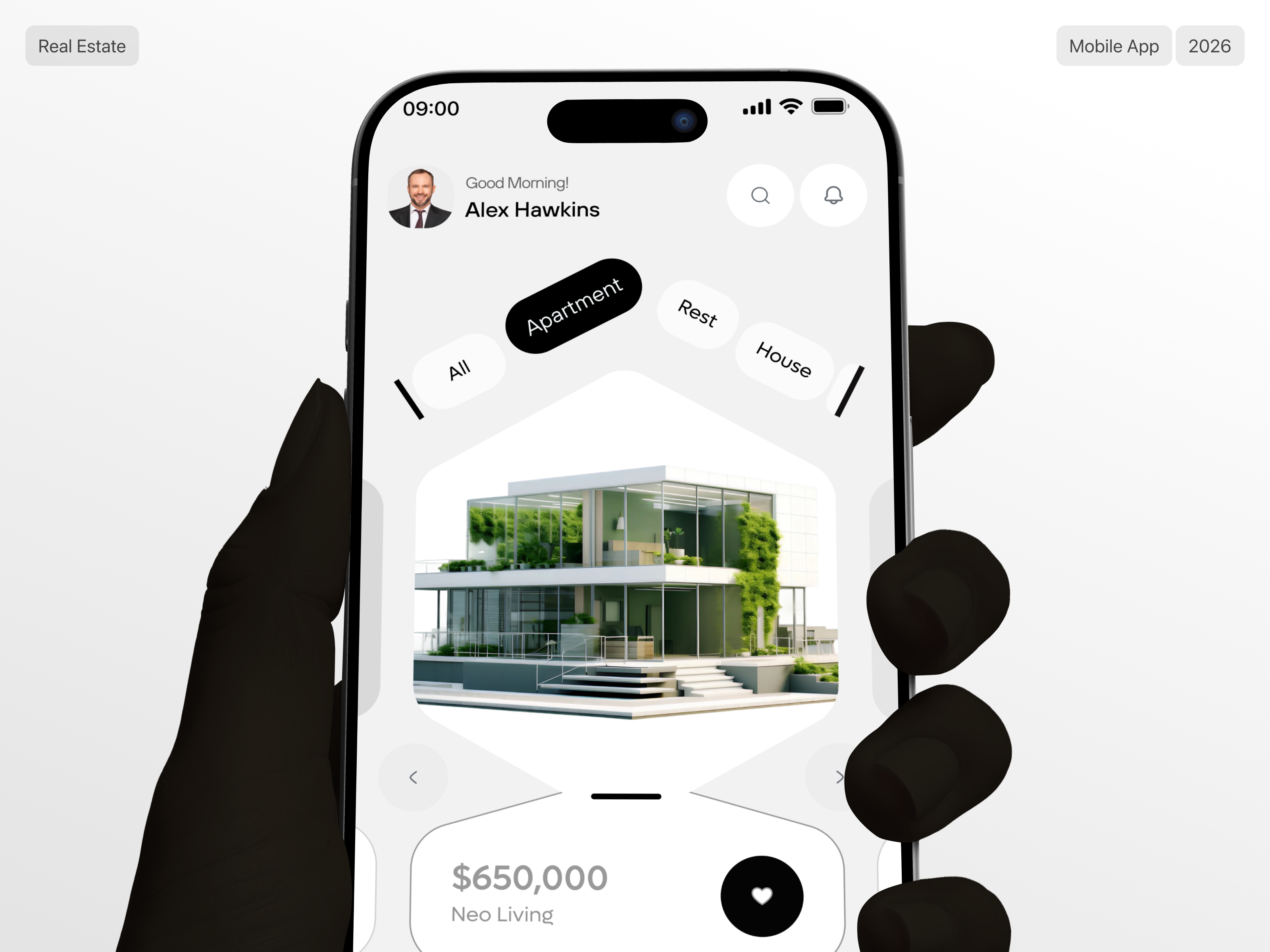 Modern Real Estate MobConcept | Property Listing & Home Rental airbnb app booking dashboard filters home house rental app management mobile app property property listing real real estate real estate app realestate mobile app rent ui uiux ux