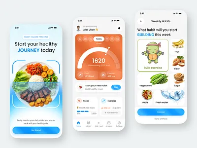 AI Food Calorie Tracker App Redesign ai tracking app design app redesign calorie counter calorie tracker diet app diet planner app fitness app fitness tracking food calories food scan food tracking habit tracker health app healthy lifestyle ios app meal planner mobile app nutrition app wellness app