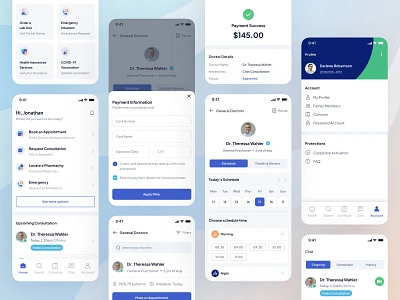 Medical App Showcase appointment app appointment schedule clean ui insurance app ios app medical app medical appointment mobile app