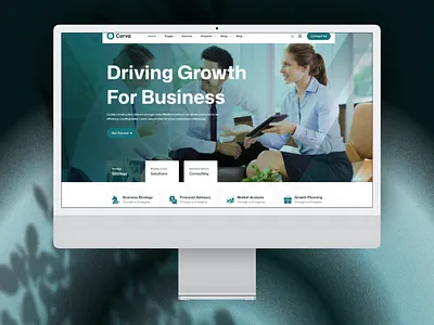 Business Consulting Website - Web Design Concept business consulting corporatedesign css dribbbleshot figma graphic design homepage html landingpage tranding webdesign