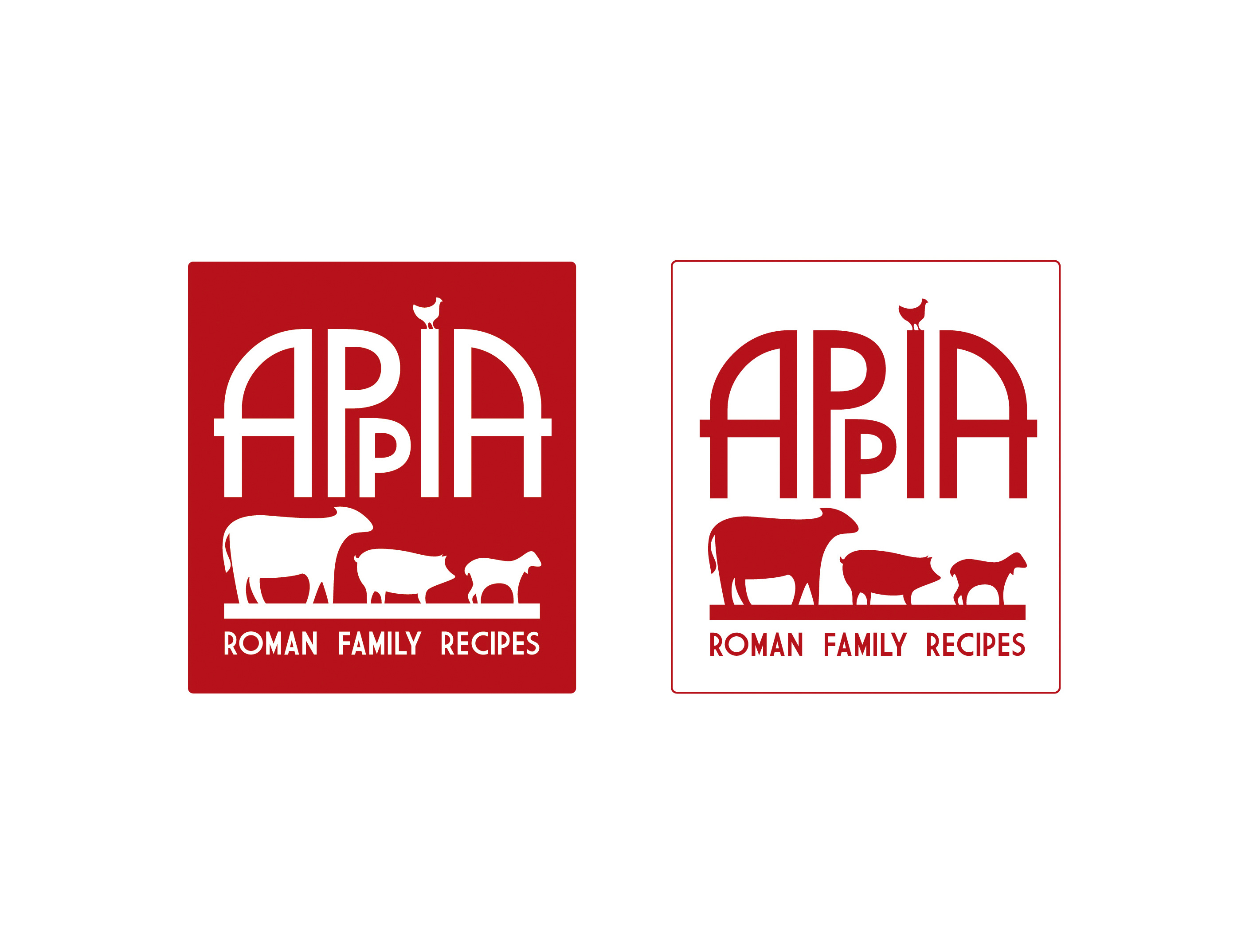 Appia branding fb graphic design illustration italian logo restaurant typography