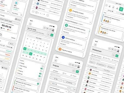 Haven Hub Mobile | HR Management Dashboard 🔥 app dashboard design employee hr human resource management minimalist mobile neobrutalism productivity reports retro service suarasa task team member ui website