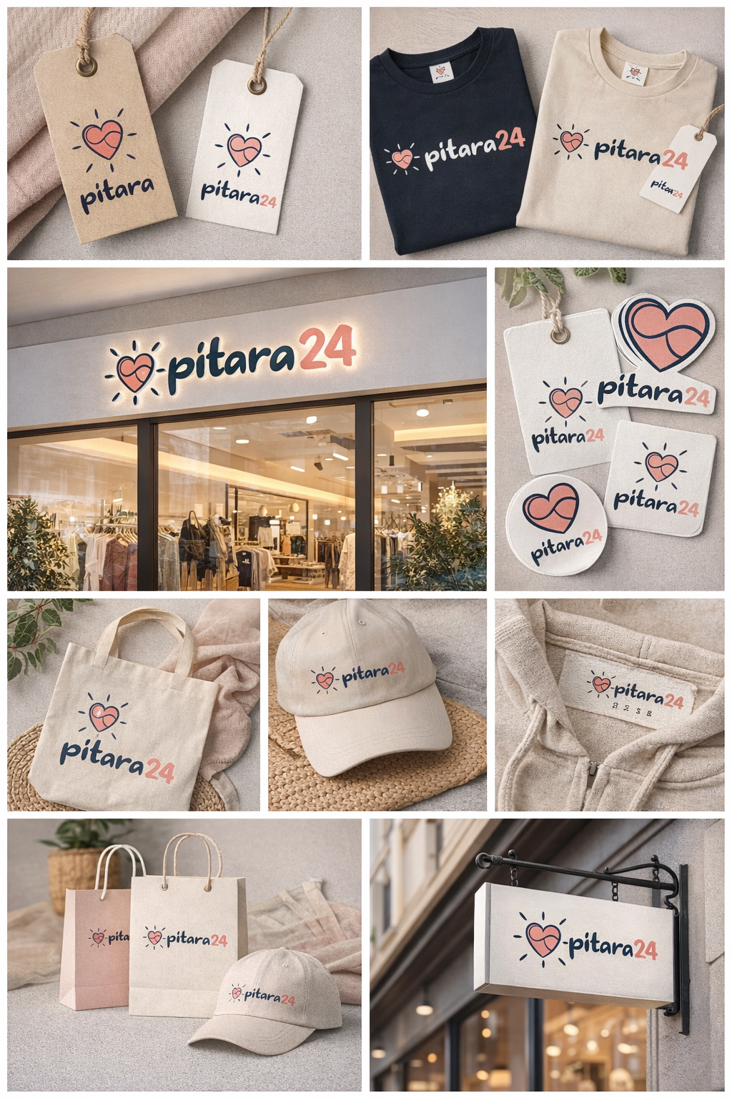 Pitara24 Logo Design — Heart-Centered Brand Identity branding design logo vector