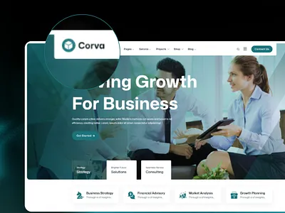 Business Consulting Website – Clean Corporate UI Concept advisor business consulting dribbbleshot figma firm graphic design html landingpage tranding webdesign website