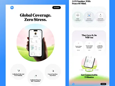 App Landing Page app landing page app website best app design clean landing page digital product design e commerce app mobile app mobile app landing page modern web design responsive web design saas saas landing page saas website startup website ui design uiux web design website design