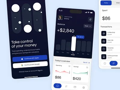 Finance app concept app b2b banking design fintech layo mobile saas splash stats ui ux