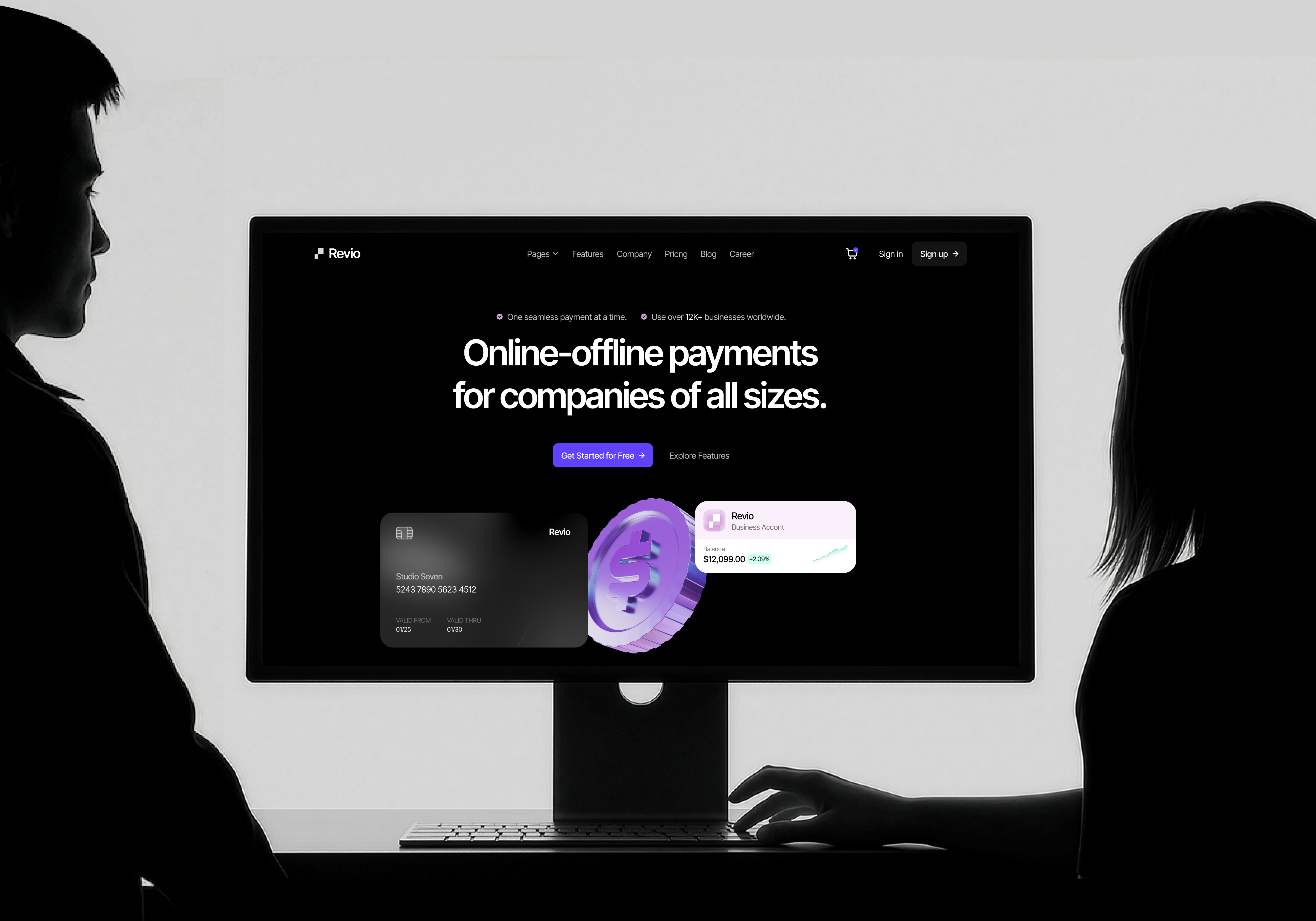 Revio - Fintech Framer Template banking website card website finance saas finance website fintech saas landing page payment gateway payment website saas saas landing page saas website ui web design website design