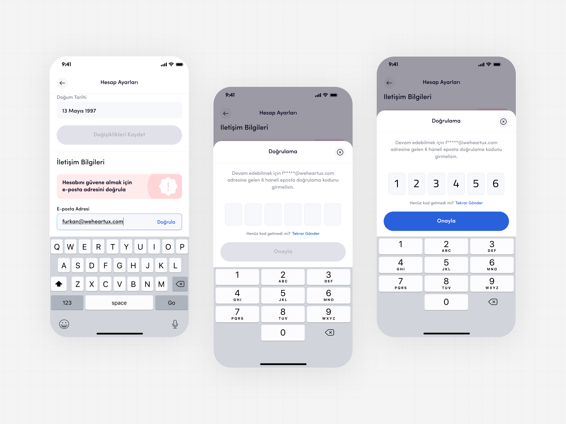 OTP Screen for Öğretsen App