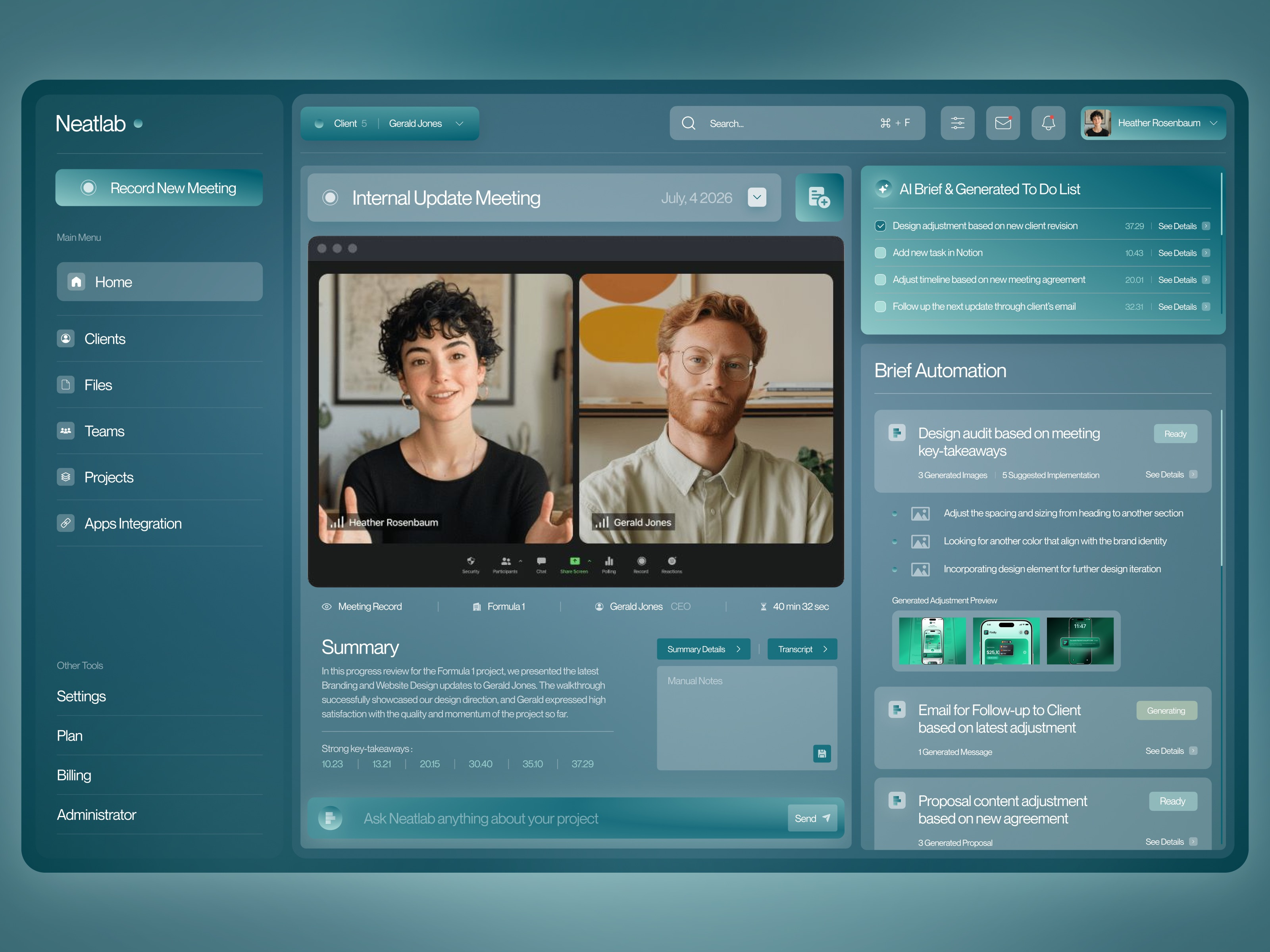 Example of Dashboard Website UI/UX Design