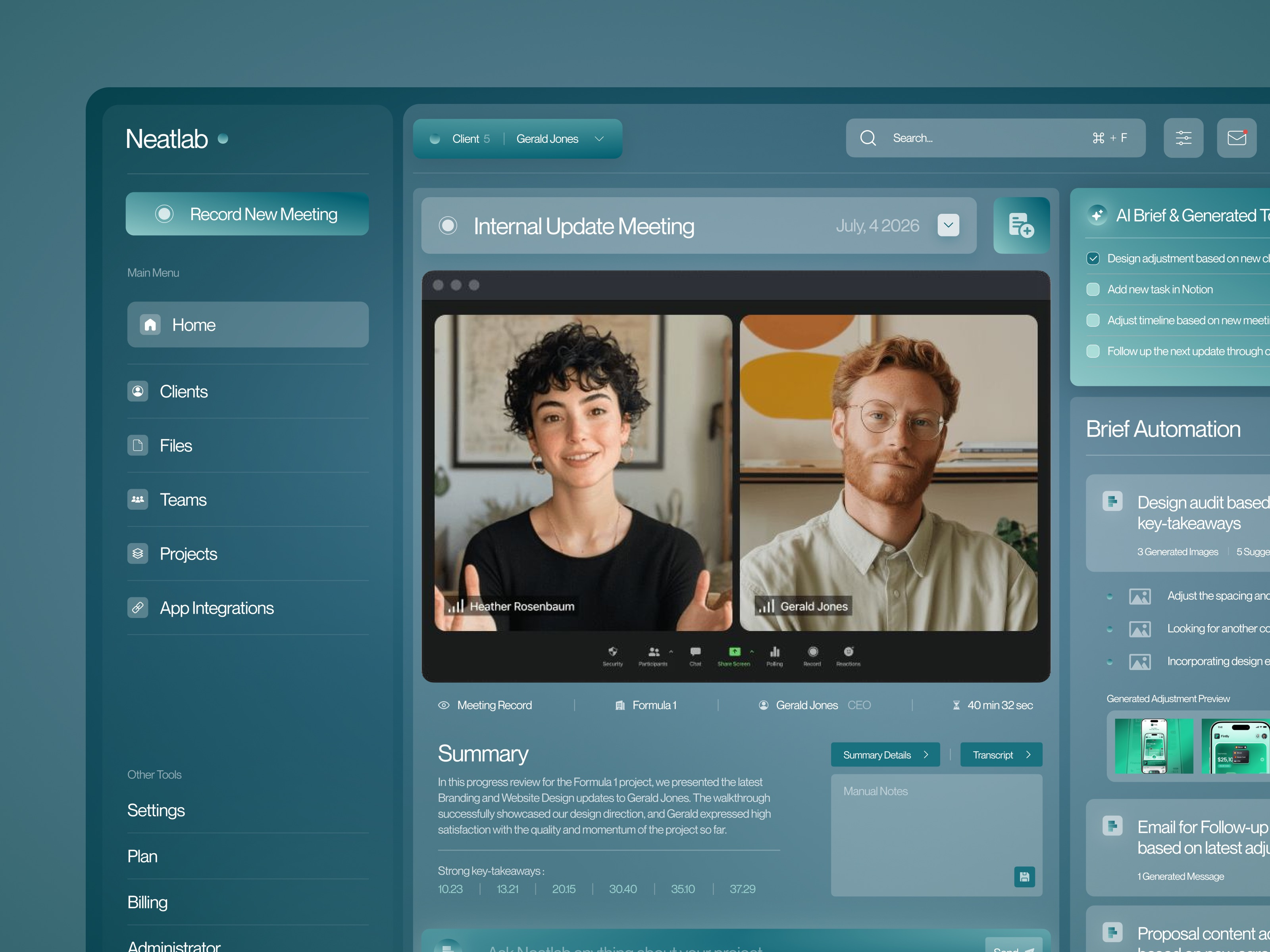 Example of Dashboard Website UI/UX Design
