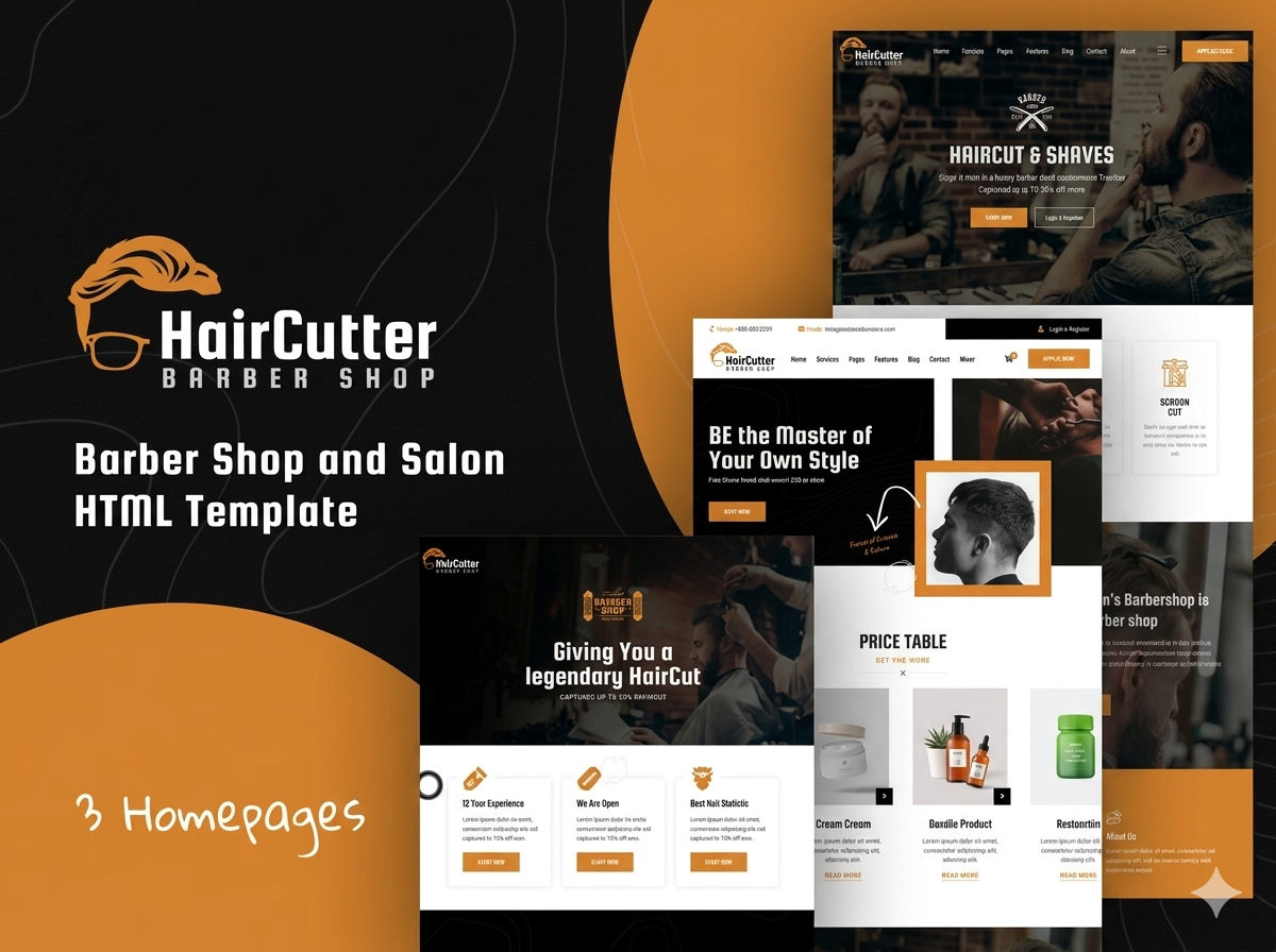 Modern Salon & Barber Website Landing Page beauty booking growyourbusiness hair hair salon hair spa hair stylist hairsalon theme templete hairstyle home page landing page moderndesign onlinepresence salon appointment app shineonline ui ux website website design wptheme