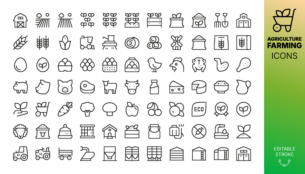 Farming and Agriculture Icons agri agricultural company agriculture farm farm products farming icon icons symbols ui vector