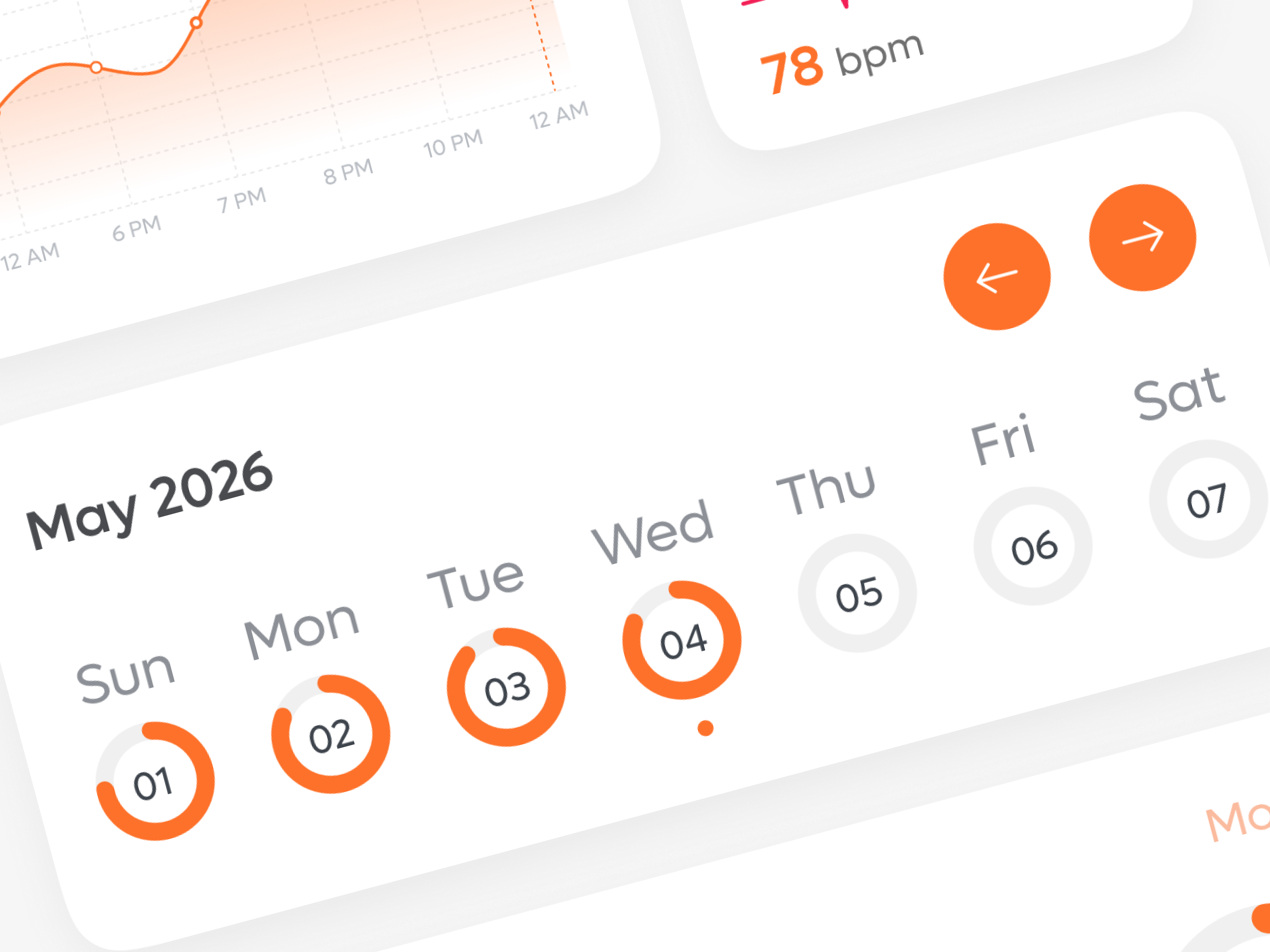 Fitness Tracker App UI – Health & Activity Dashboard activity tracker android app ui app ui clean ui daily tracking dashboard ui figma design fitness app fitness tracker health app health dashboard ios app design minimal ui mobile app design modern ui step tracker ui design ui inspiration ux design wellness app