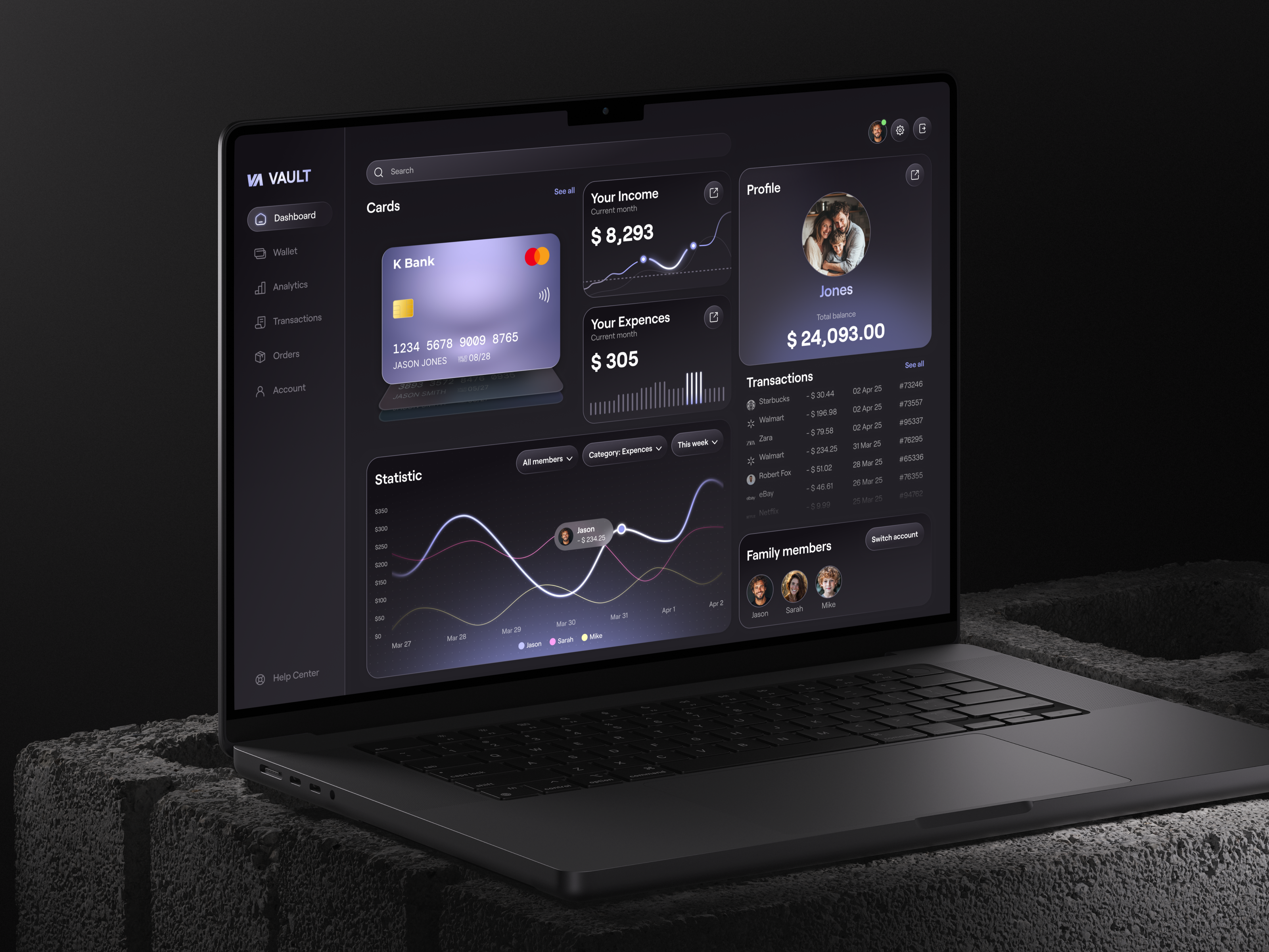 Example of 💳 Product Design for Finance Analytics Dashboard | Hyperactive