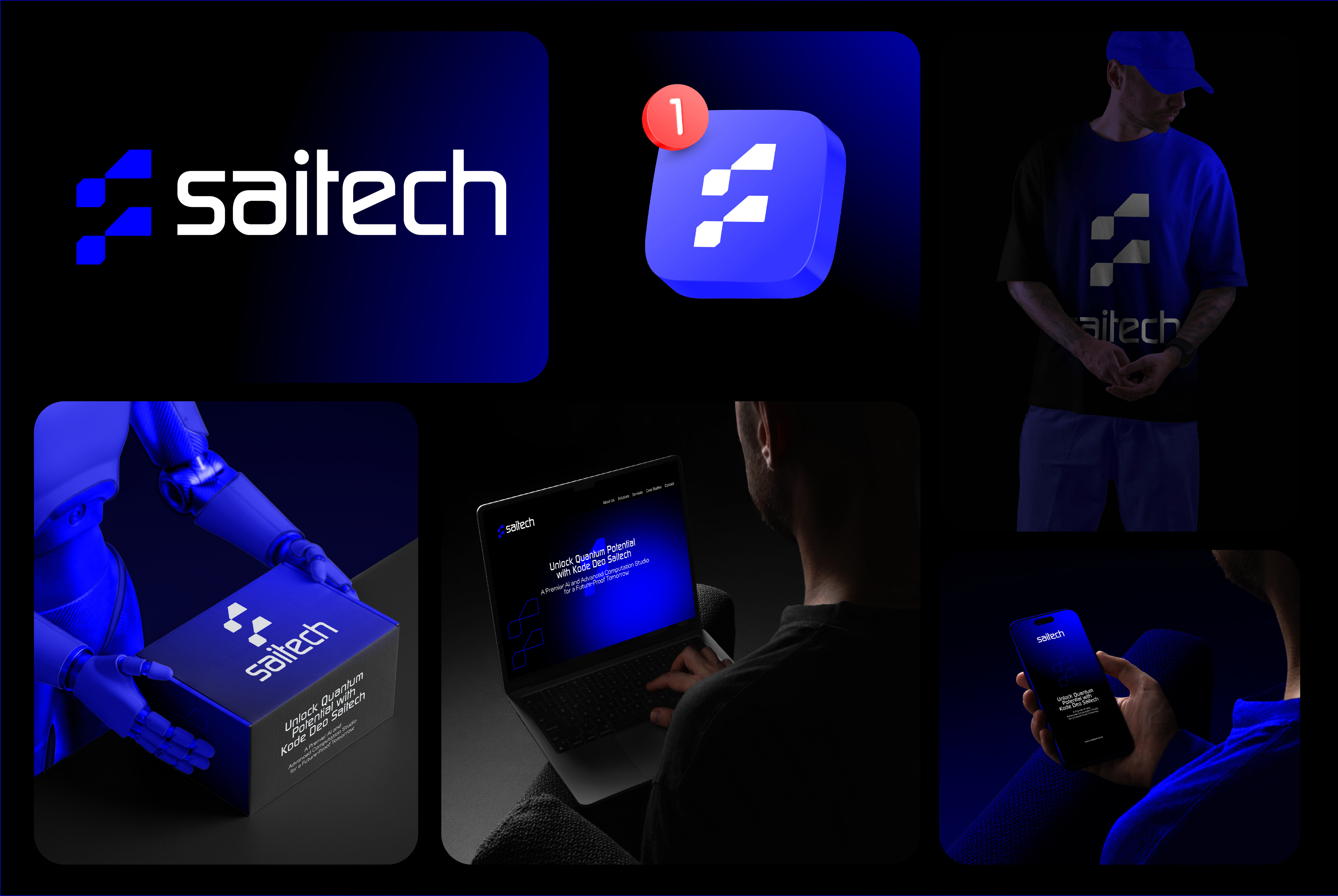 Saitech Brand Identity System 3d animation brand book brand identity guide brand kit brand system branding graphic design logo logo and brand guide logo and brand style guide motion graphics style guide tech brand identity system ui