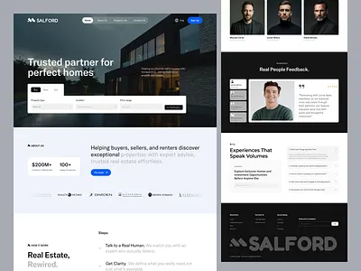 SALFORD — Real Estate Landing Page landingpage md alamin modern ui productdesign realestate ui uiux webdesign