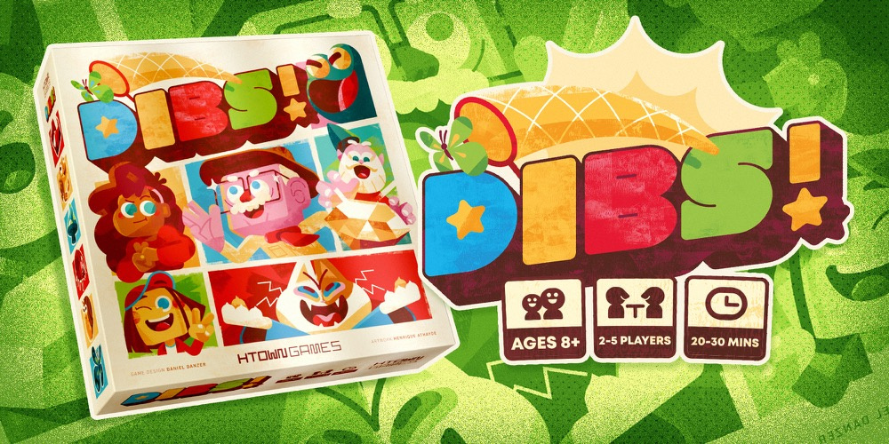 DIBS! board game branding character design cute graphic design icon illustration vector art