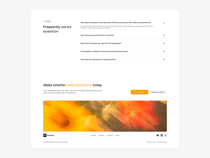 FAQs & Footer