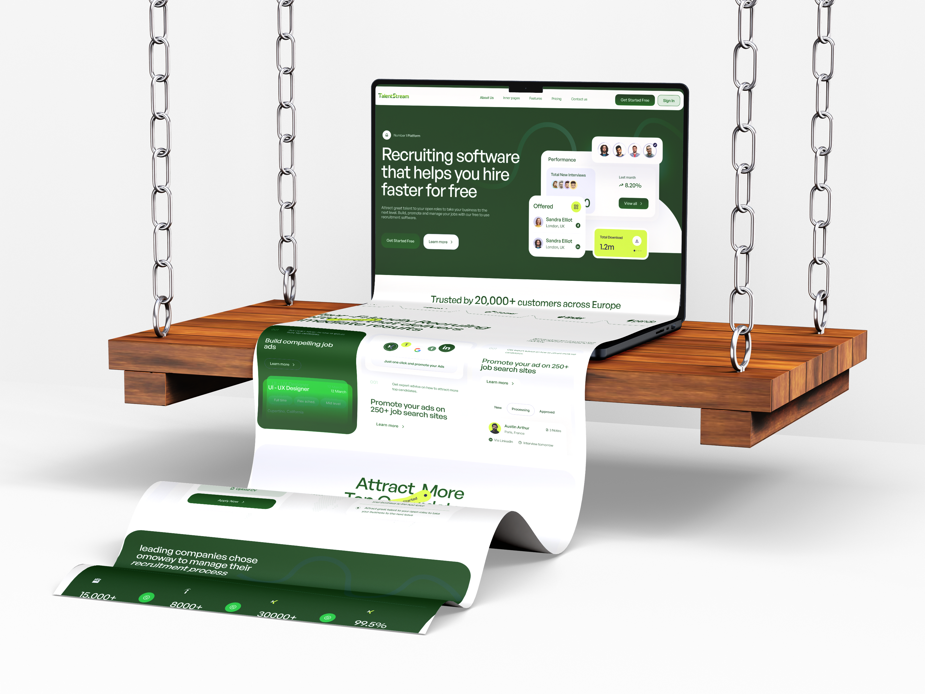 SaaS Recruitment Platform UI/UX project dashboard graphic design logo saas ui uiux
