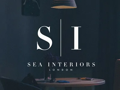 Sea Interiors – Brand Identity Design blue blue gold branding design elegant graphic design high end branding identity identity design interior designer logo luxury brand monogram