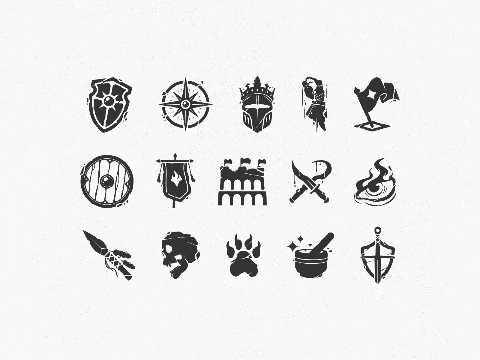 Fantasy Icons boardgame dnd gaming graphic design icons illustration minimal tabletop ui vector