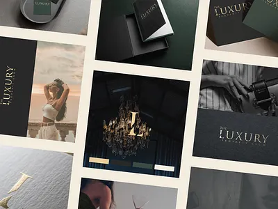The Luxury Property Show – Brand Identity Design branding british green design elegant gold black green graphic design high end identity identity design l lettermark logo luxury refined wordmark logo