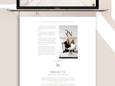 Rose Narmani Luxury Interiors – Website Design creative website high end hnw interior designer luxury rose gold uhnw web design web development website
