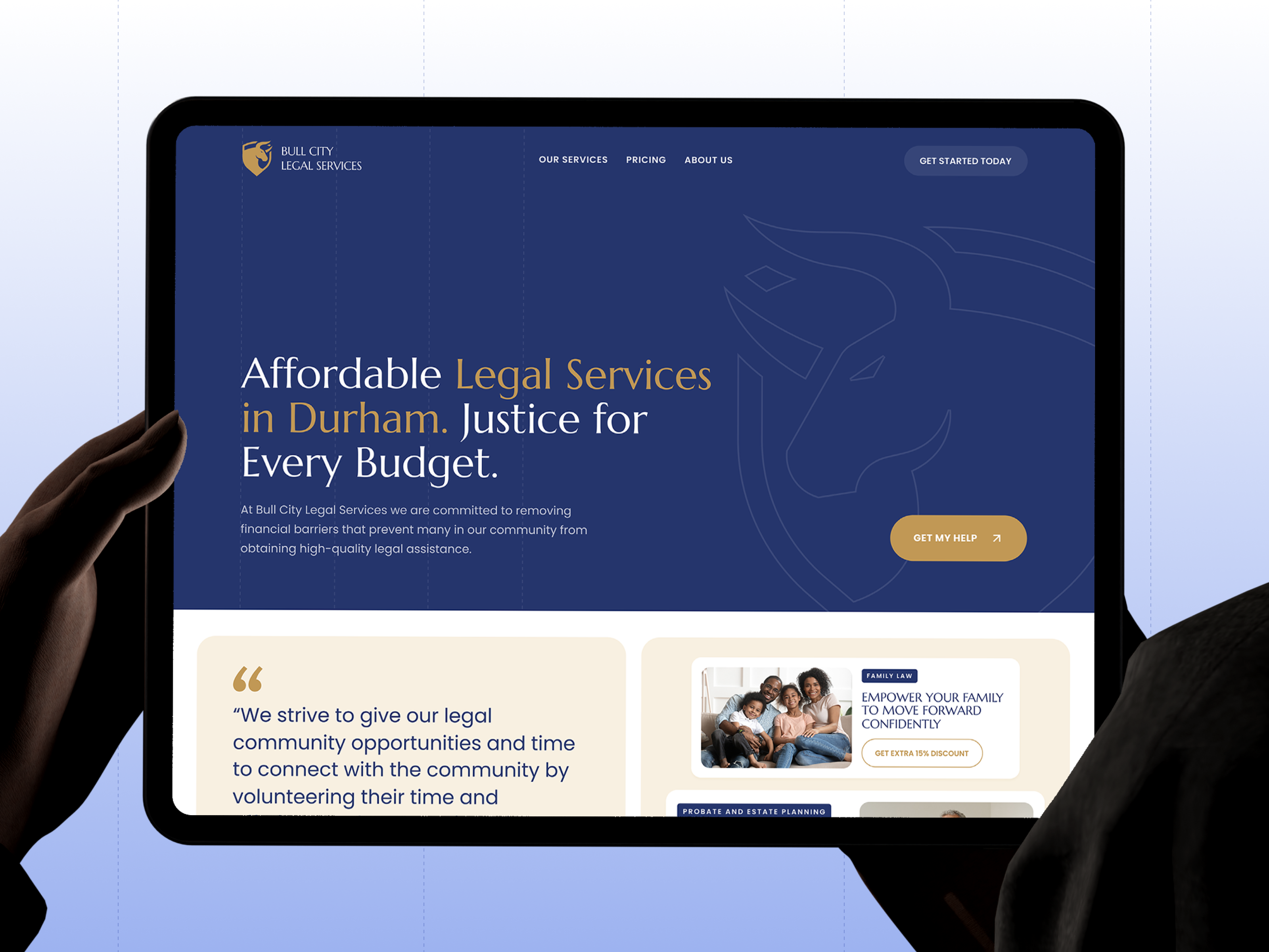 Legal services website