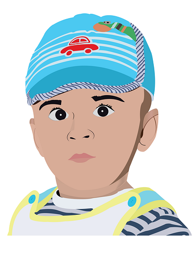 Portrait / Illustration / Sketch adobe baby design graphic design illustration nephew portrait sketch vector