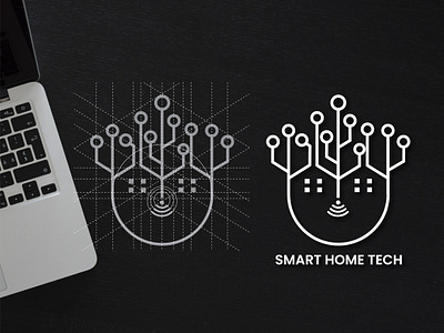 Smart Home Tech Logo Concept logodesign logodesigner logoideas logoinspiration logosmart logosmarthome logotech