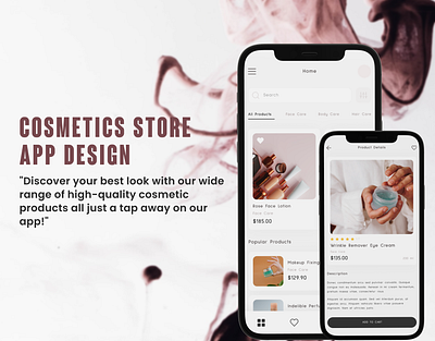 Cosmetics Skin Care Products Store App app branding cosmetics design figma graphic design illustration products ui