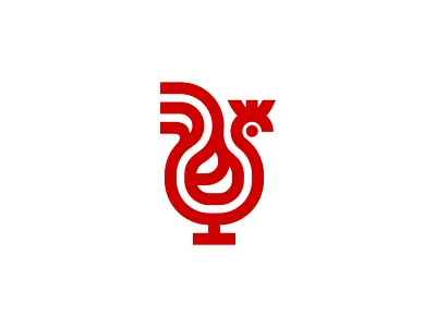 Roostr Simple Line Logo animal brand branding eco farm flat food for sale line logo mark minimalistic nagual design rooster