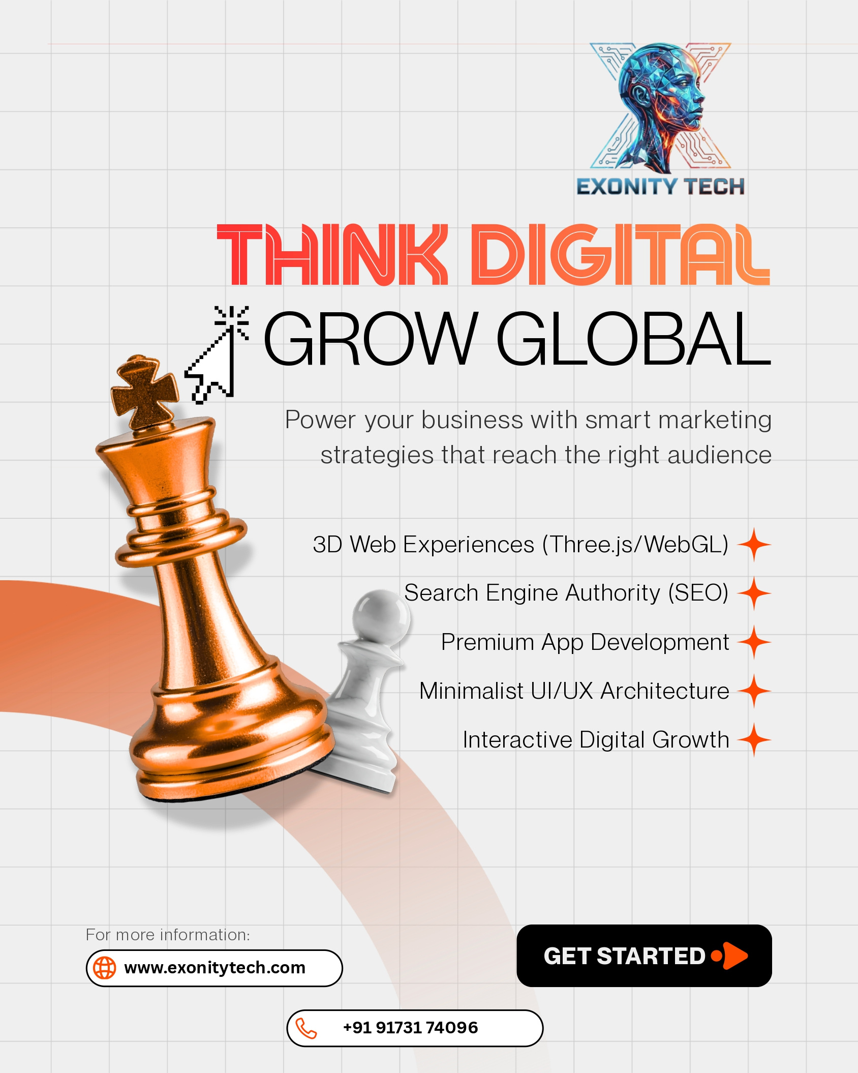 Elite 3D Web Experiences & Digital Architecture | Exonity Tech 3d 3d web agency ahmedabad app design design digital agency exonitytech futuristic interactive minimalist seo threejs ui uiux web design webgl