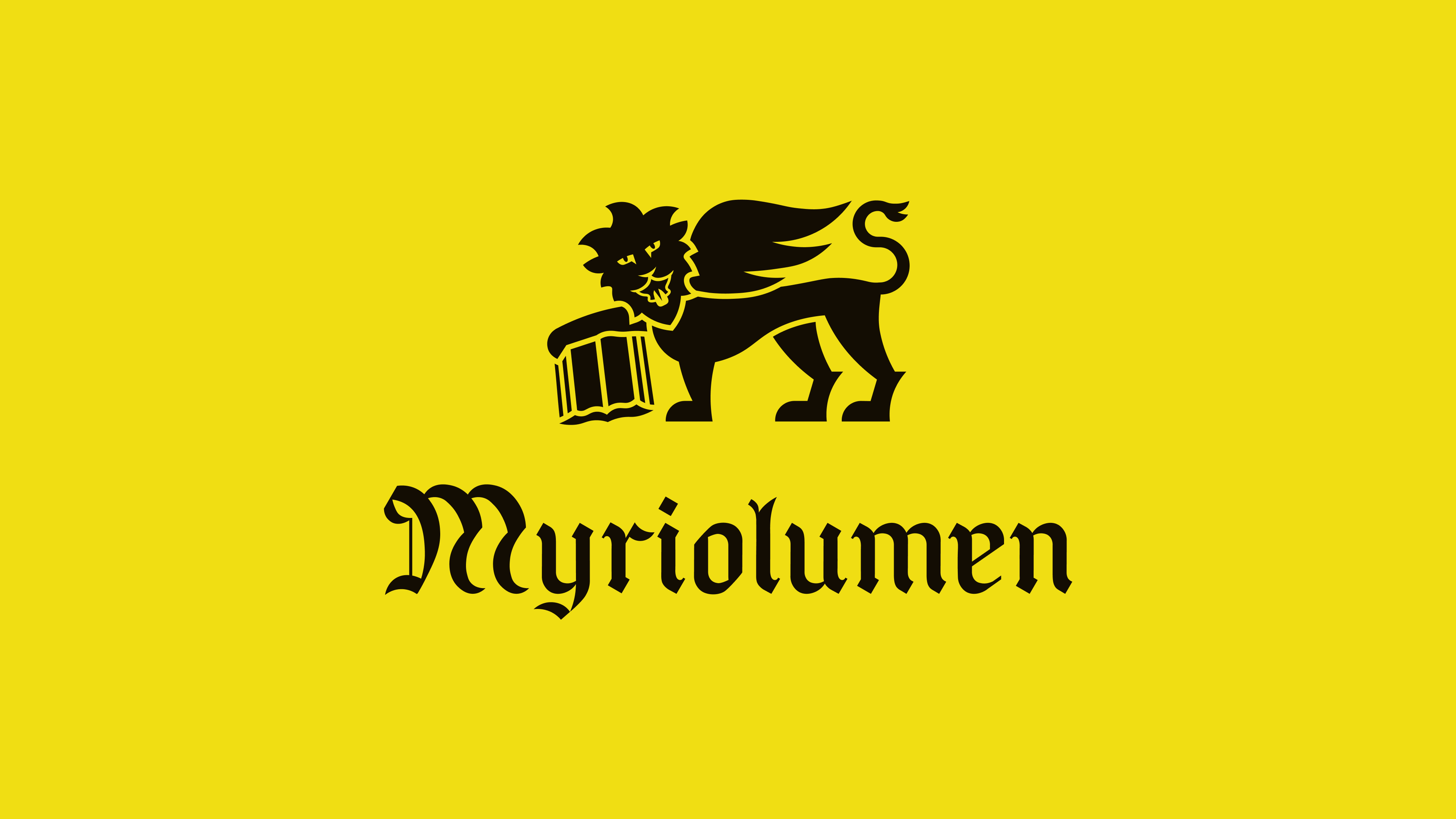 Myriolumen | Logo animal animal logo brand design branding crest crest logo design flat graphic design heraldic illustration lion lion logo logo medieval medieval logo st marc tradition traditional vector