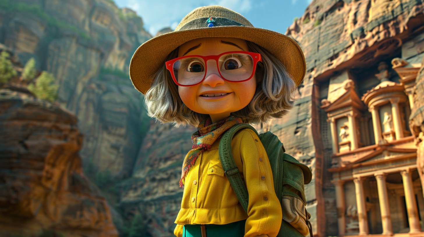 Discover Petra with Ahmad SELA JO + Archaeological Park of Petra art direction bilingual editoria character design graphic design interactive experience