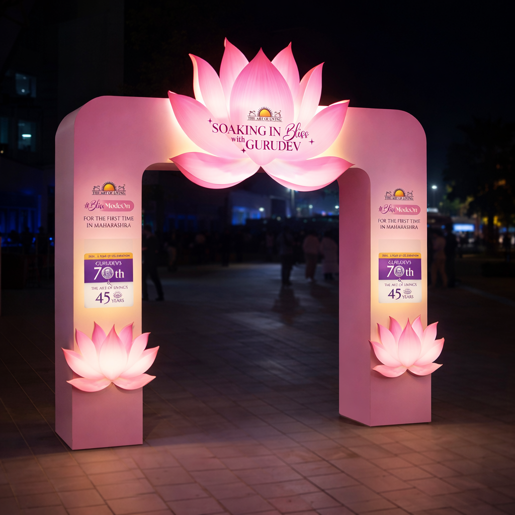 Event Gate Designs, Hashtags, Selfie Stands & Events Collaterals 3d branding event branding gate design graphic design logo show designs