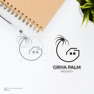 Griya Palm Logo Concept logodesign logohouse logohousingarea logoideas logoinspiration