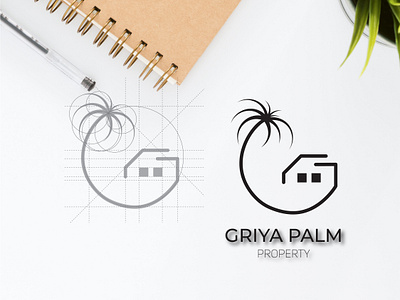 Griya Palm Logo Concept logodesign logohouse logohousingarea logoideas logoinspiration