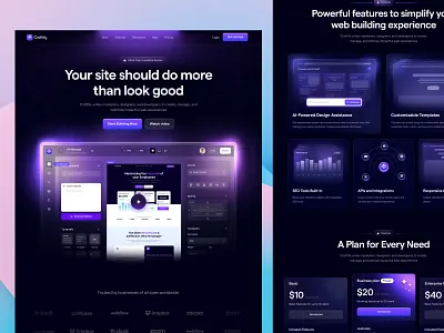 AI Website Builder Homepage product service startup ui ux web web design website