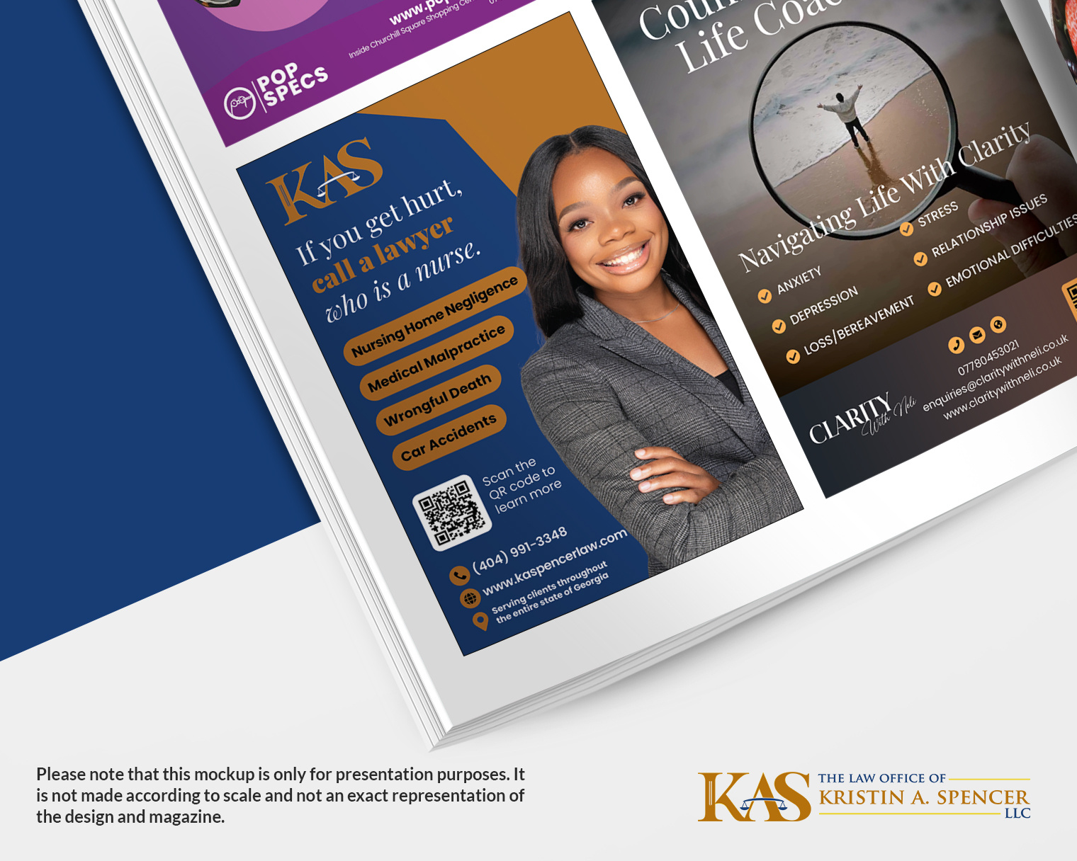 Example of Law Magazine Advert