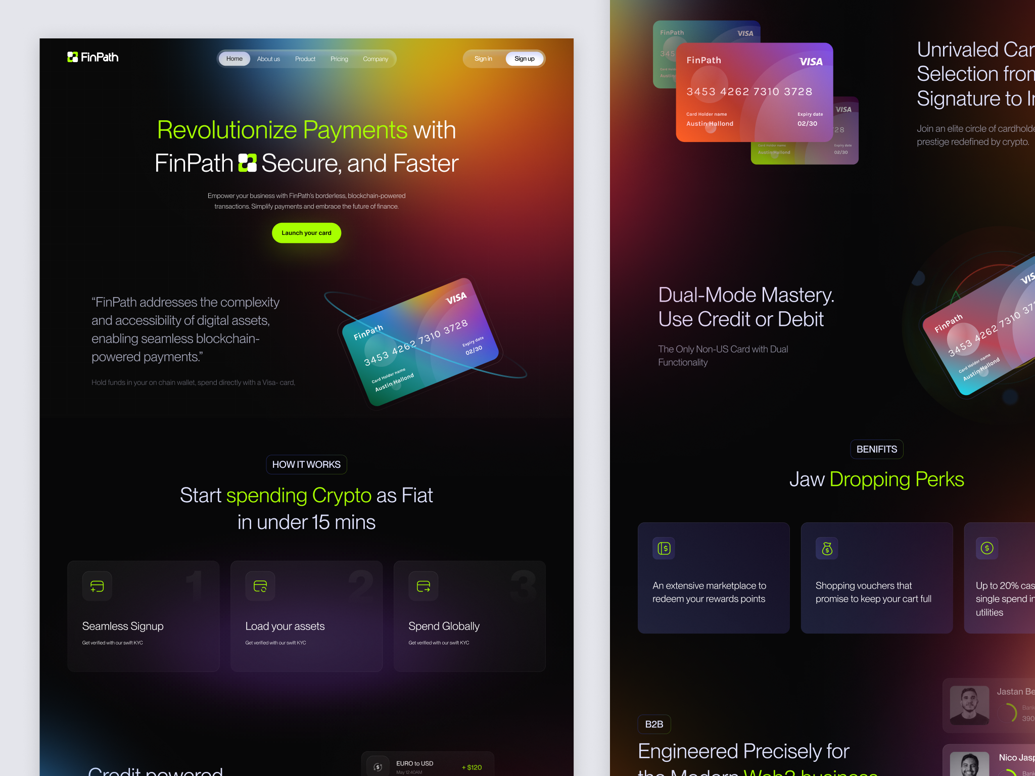 Finance Landing Page Finpath finance interface product service ui ux web