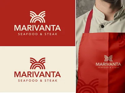 Marivanta — Premium Restaurant Logo & Brand Identity abstract logo brand identity brand mark dining brand identity fb branding food and beverage logo food branding hospitality branding logo design logo designer logomark minimal logo red logo restaurant branding restaurant logo restaurant visual identity seafood logo steak logo upscale branding wordmark