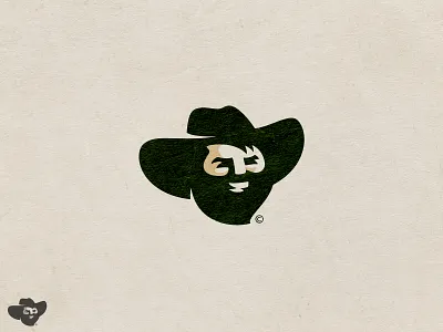 Cowboy beard cartoon cowboy design farmer funny graphic design hat jolly logo man mascot negative space outlaw rancher sign simple smile sport western
