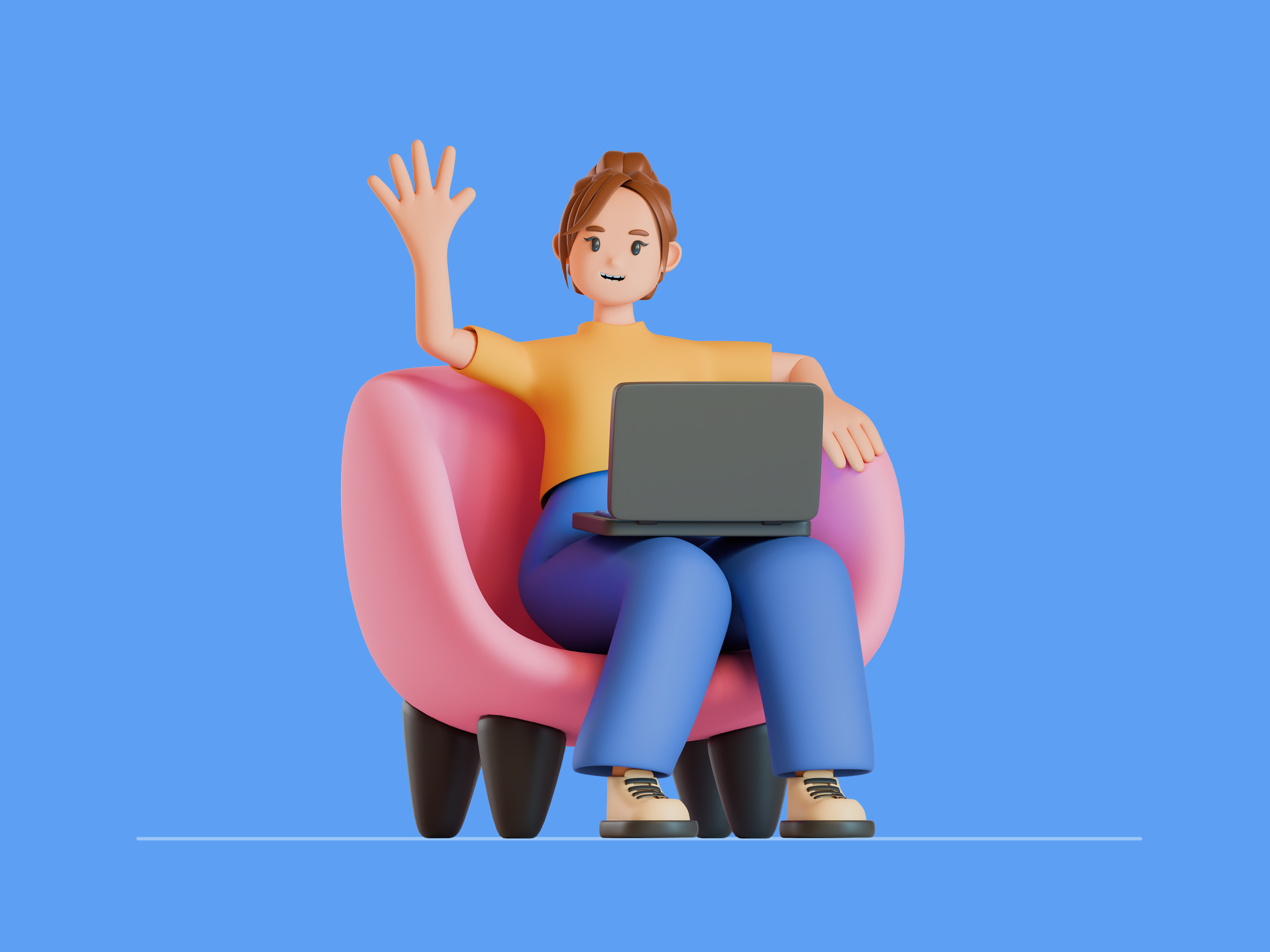 Example of 3D Illustration In Semi Realistic Style