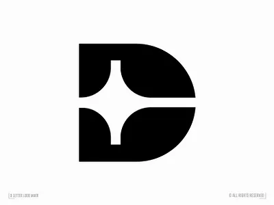 D monogram Logo Mark alphabet logo app icon brand identity branding custom logo d letterlogo d logomark emblem geometric logo identity lettermark logomark logotype minimal logo monogram logo negative space logo print wordmark logo